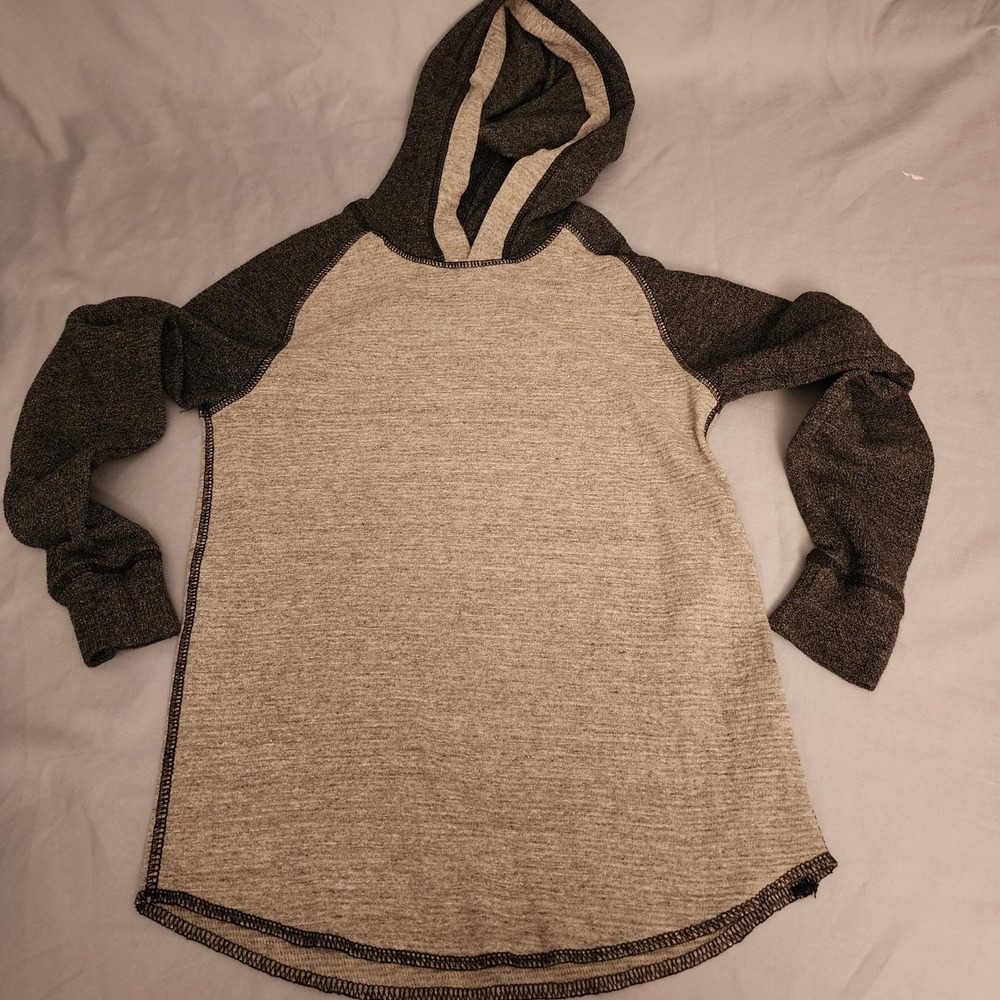 Boys BKE Gray Raglan Hoodie Long Sleeve Youth Size XS Style